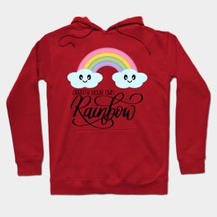 Create Your Own Rainbow with Kawaii Cute Clouds in Pink Hoodie